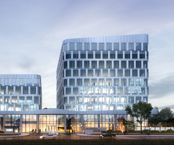 檢驗(yàn)檢測園建筑外觀3D效果圖